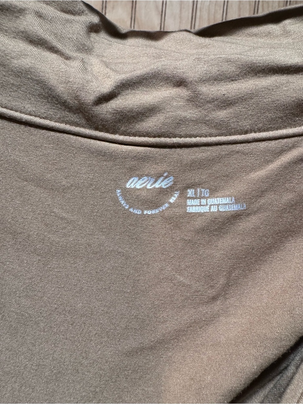 aerie Off-the-Shoulder Tank Top in Beige - Picture 3 of 5